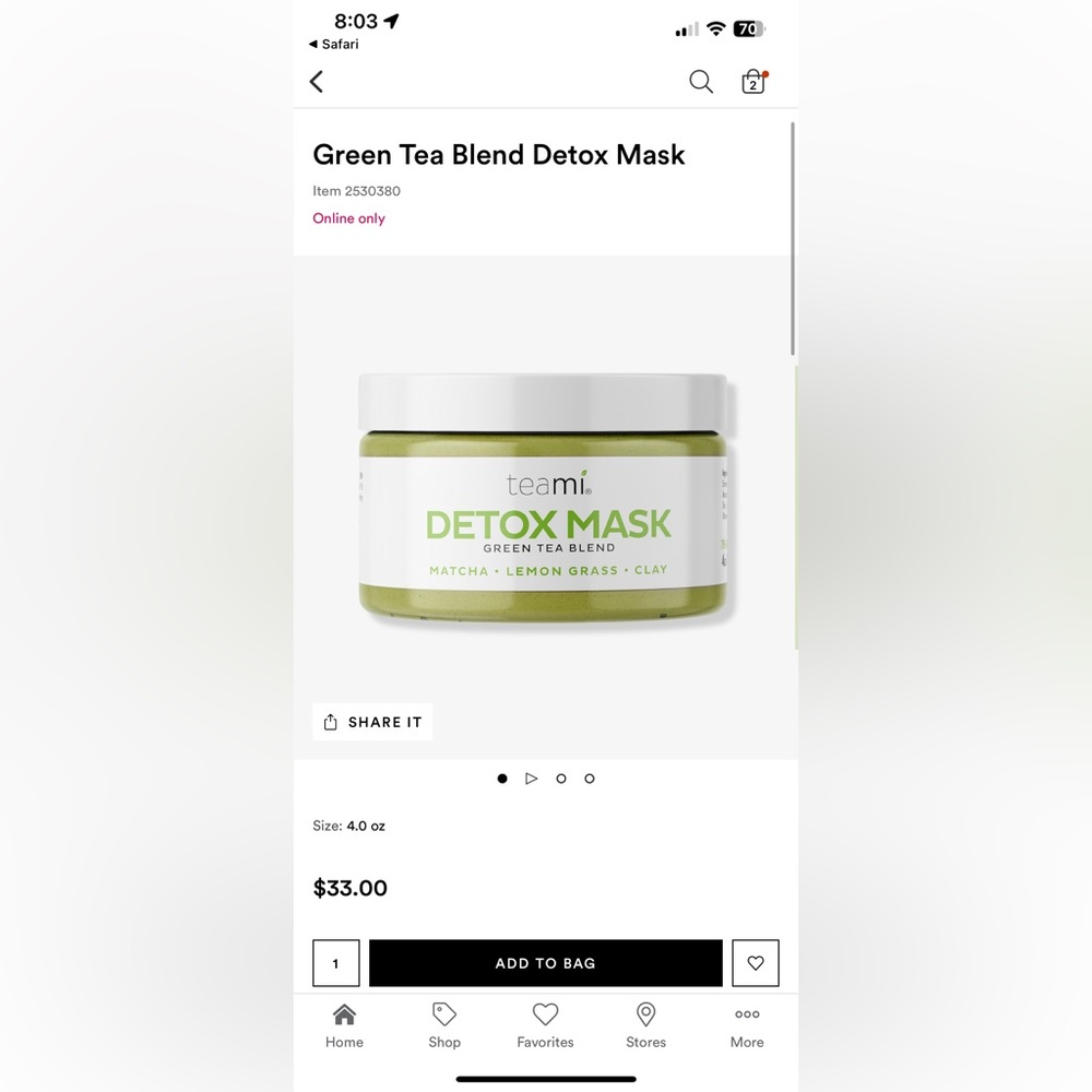 Teami Detox mask